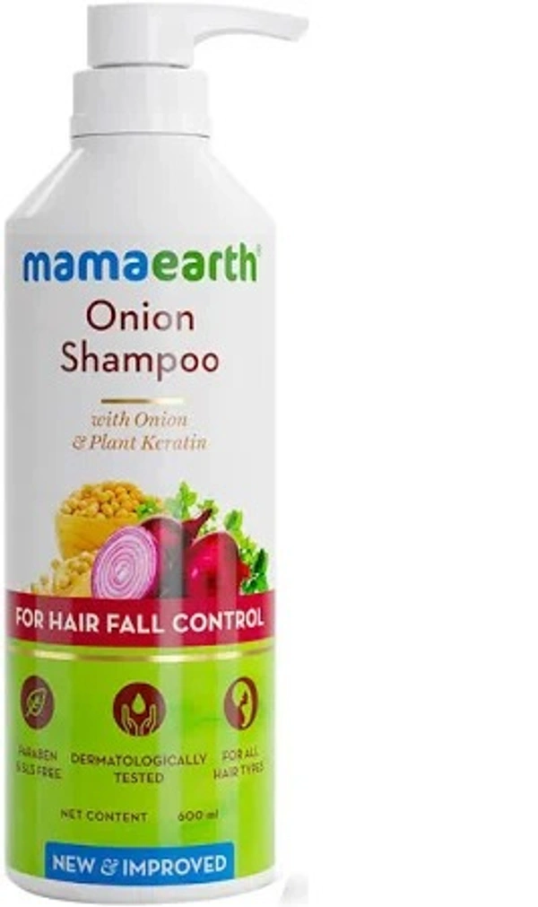 Mamaearth Onion Shampoo For Hair Growth & Hair Fall Control - 600ML