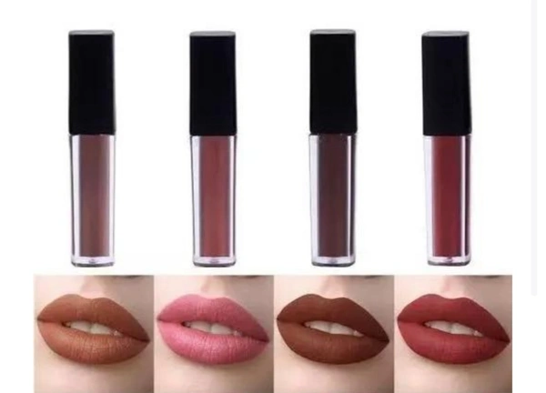 GMG Matte Mini, Multicolor/Matte liquid/Lipstick Of4 - Free Size