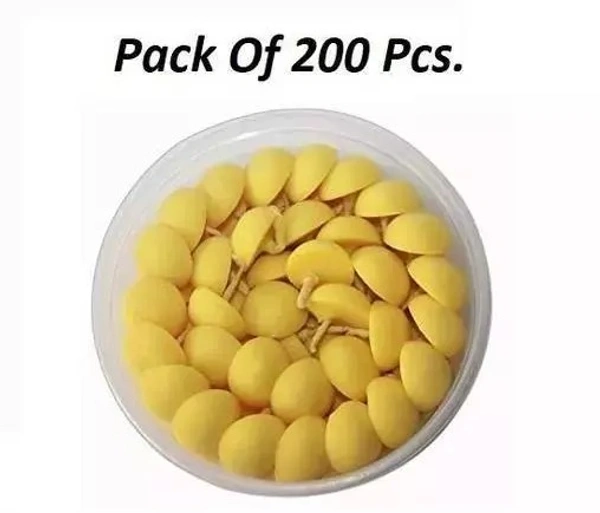 R Wellness Ghee Diya Batti , Premium Quality Pure Cow Diya Batti for Pooja Aarti and Special Occasions,Handmade Ghee Cotton Wicks - Pack Of 200 Pcs - Free Size