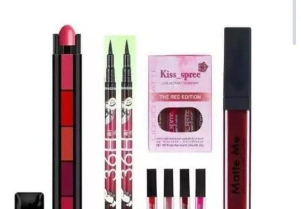 24 matte lip 5 in 1 red 2 36 h And maroons n lipsticks Combo  - Free Size