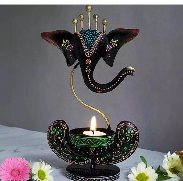 Ganesha Tlight Candle Holder - Free Size
