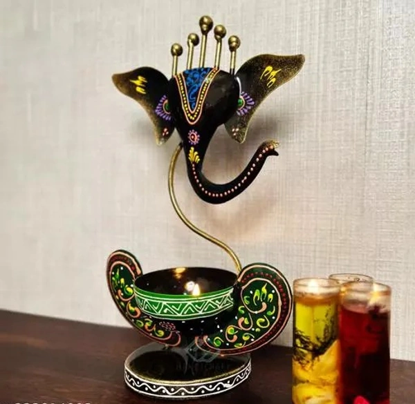 Ganesha Tlight Candle Holder - Free Size