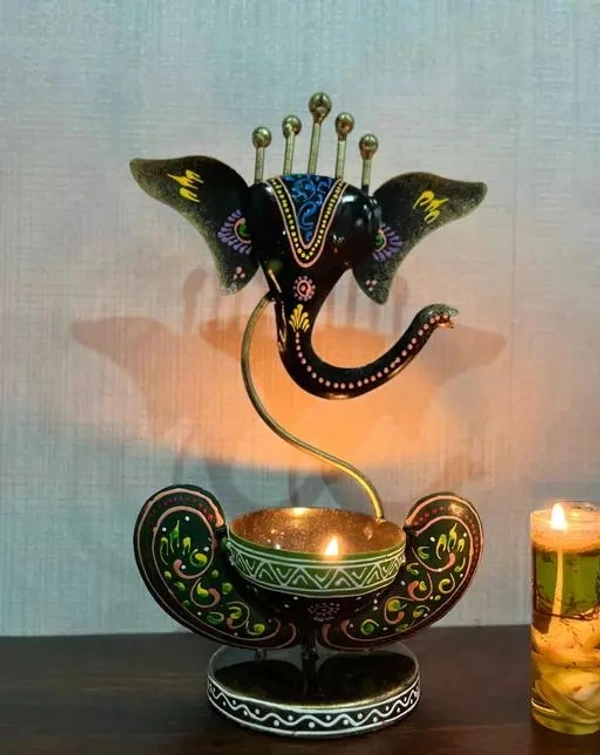 Ganesha Tlight Candle Holder - Free Size