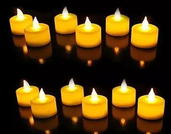 X Pules Plastic LED Tea Light Candle, Pack of 6 - Free Size