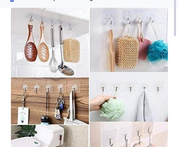 KPGROVE Multipurpose Self-Adhesive Heavy Duty Hook for Wall, Wall Clips Hook Adhesive Strong, Wall Hanger Hook Sticker Pack of 12Name: KPGROVE Multipurpose Self-Adhesive Heavy Duty Hook for Wall, Wall Clips Hook Adhesive Strong, Wall Hanger Hook Sticker Pack of 12Product - Free Size