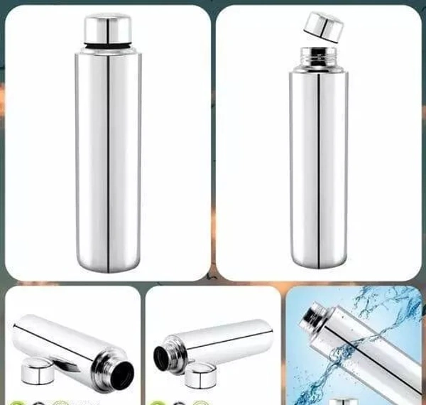 PACK OF 1 Stainless Steel Water Bottle 1000ml (1 litre), Stainless Steel Bottle silver, Steel fridge Bottle ,Steel Sports Bottle,Steel Bottle, Gym,Office,Water Bottle 1000ml. - 1000ML
