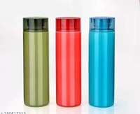 PET H2O Fridge Water Bottle For School / College / Office Water Bottle Set Of 3 Pic - 1000 ML - 1000ML