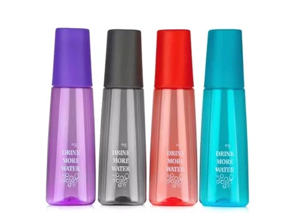 OCTRAWARE Plastic Water Bottle with Drinking Glass SCHOOL, OFFICE, TRAVELING Bottle pack of 4