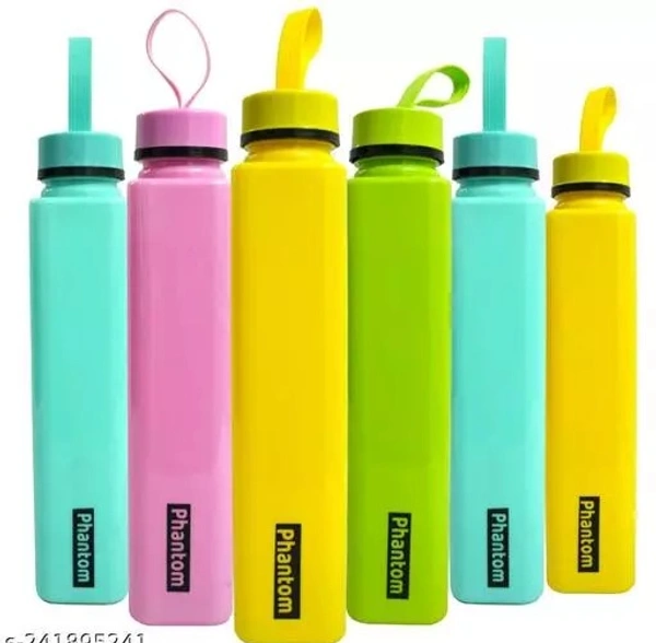 1000ML Bullet Print Water Bottle for Fridge, for Home, Office, Gym & School Boy 1000ml Bottle (Pack of 6 Multicolor, Plastic) - 1000ML