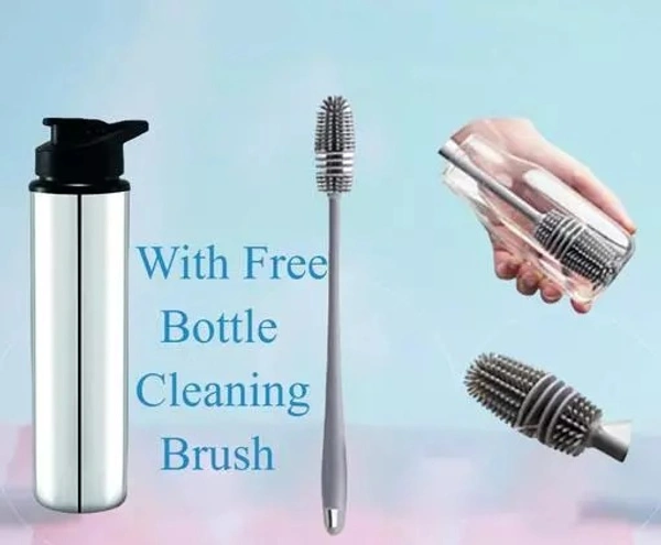 StyleIIn Stainless Steel Sipper 1 Litre Leakage Proof Water Bottle For Home & Kitchen,Office,School,Gym,Travelling (With Free Bottle Cleaning Brush) (Pack Of-01, 1000ML) - 1000ML
