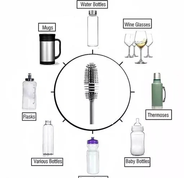 StyleIIn Stainless Steel Sipper 1 Litre Leakage Proof Water Bottle For Home & Kitchen,Office,School,Gym,Travelling (With Free Bottle Cleaning Brush) (Pack Of-01, 1000ML) - 1000ML