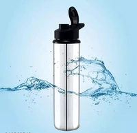 Maroof Steel (( SPORTS )) Stainless Steel Sports Water Bottles Single Wall BPA Free & Leak Proof Cap and Steel Bottle silver, Steel fridge Bottle, Water Bottle, Steel Bottle 1000ml(1 litre)Approx, Pack of 1 - 1000ML