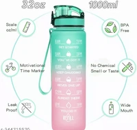 Nymbus 1000ml Water Bottle, Leakproof BPA & Toxic Free, Motivational Water Bottle with Times to Drink and Straw, Fitness Sports Water Bottle with Strap for Office, Gym, Outdoor Sports - 1000ML