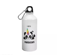 Morons I Am Pandicorn Printed Sipper Water Bottle For Kids Birthday Gift -- 600ml -- White -- Pack of 1 - 600ml