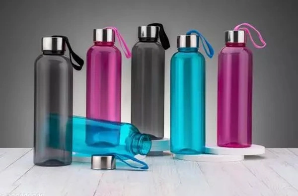 6 Pcs Multicolors Round Shape Water Bottle For Home and Kitchen