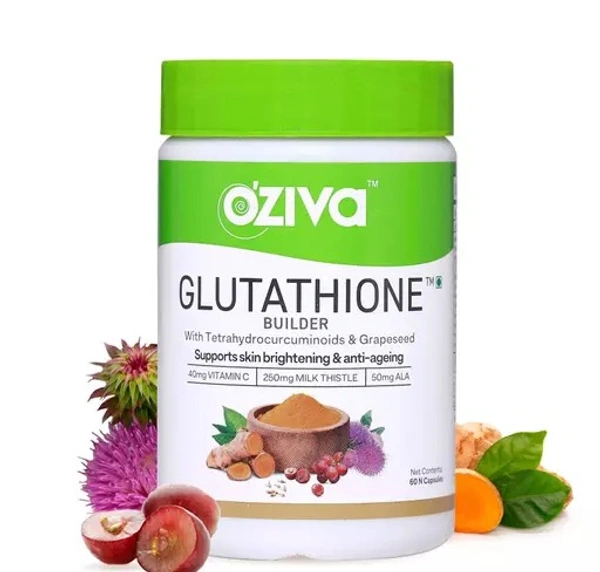 OZiva Glutathione Builder | For Hydration & Skin Brightening (60 Capsules)