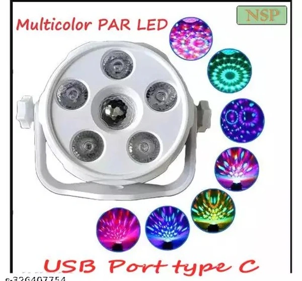 6 Led portable LED RGB light For Party, Birthday, Festival Shower Laser Light (Ball Diameter: 10 cm) - Free Size