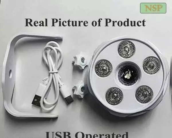 6 Led portable LED RGB light For Party, Birthday, Festival Shower Laser Light (Ball Diameter: 10 cm) - Free Size