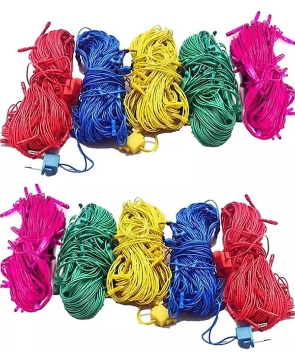 Business Squad - 7 Meter,10 Piece Diwali Rice Light,Steady Rice Lights,20 Bulbs For Diwali, Christmas, Home Decoration - 10Mtr
