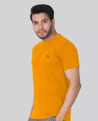 Lux Nitro Men Solid Round neck Sun Flower T-Shirt Pack of 1 - S