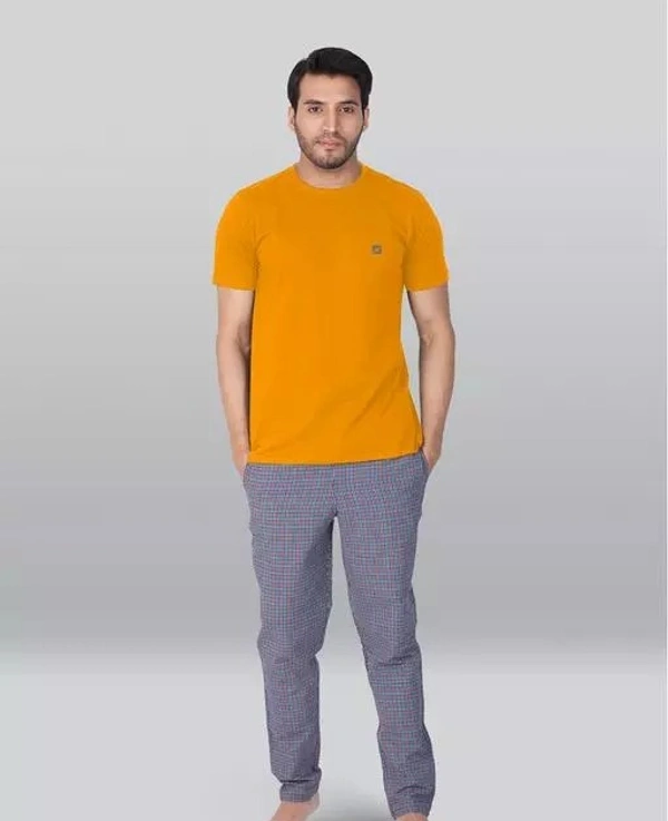 Lux Nitro Men Solid Round neck Sun Flower T-Shirt Pack of 1 - S