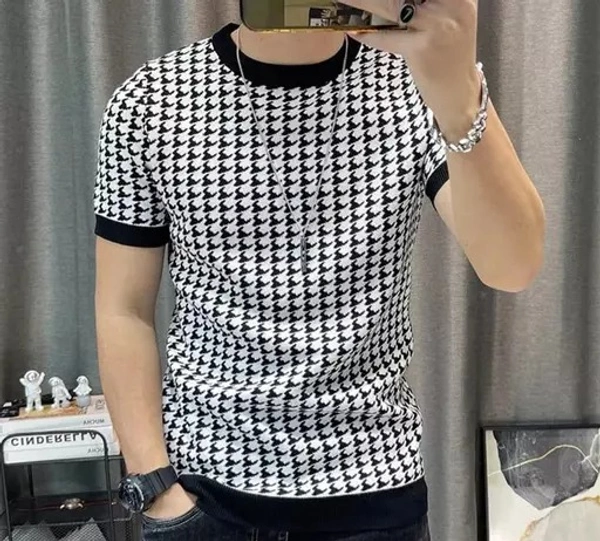 Round neck printed tshirt for men - S