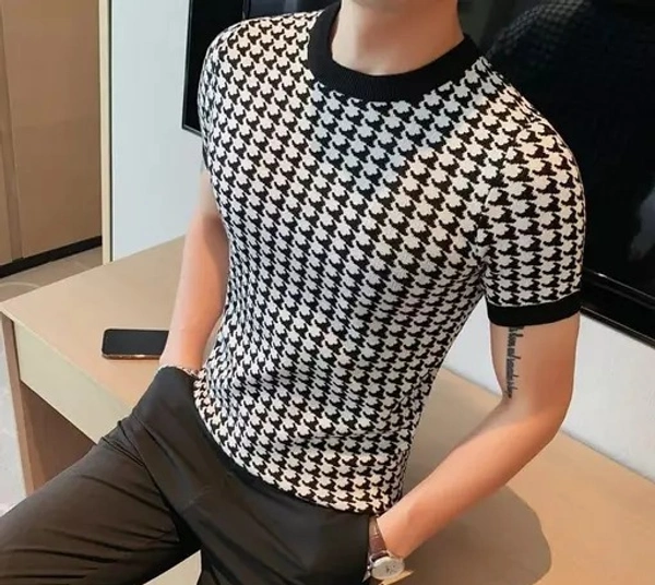 Round neck printed tshirt for men - S