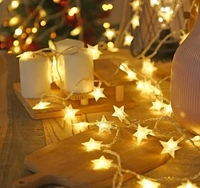 X Pulse Star String Lights, Plug in Fairy String Lights Waterproof, Extendable for Indoor, Outdoor, Wedding Party, Christmas Tree, New Year, Garden Decoration, Warm White