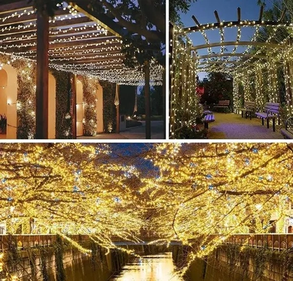 45 Feet Long LED Power Pixel Serial String Light, 360 Degree Light in Bulb/ Copper Led Pixel String Light for Home Decoration Diwali, Christmas.
