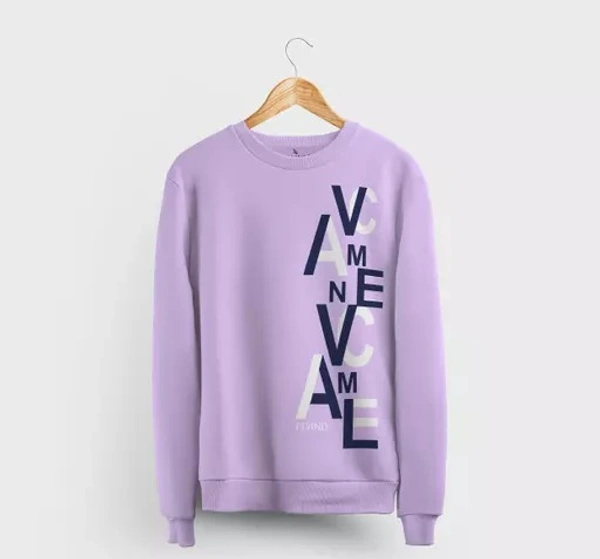 FLYIND Round neck full sleeve side design Sweatshirt for winter - M