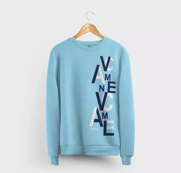 FLYIND Round neck full sleeve side design Sweatshirt for winter - L