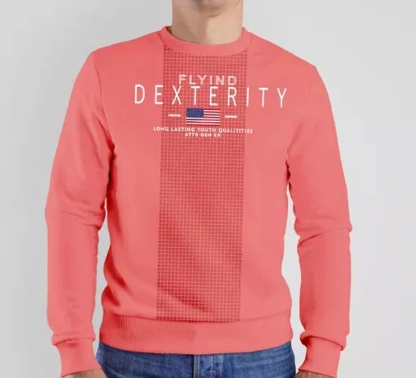 MENS ROUND NECK SWETSHIRT GRAPHIC DESIGN PRINT. - XL