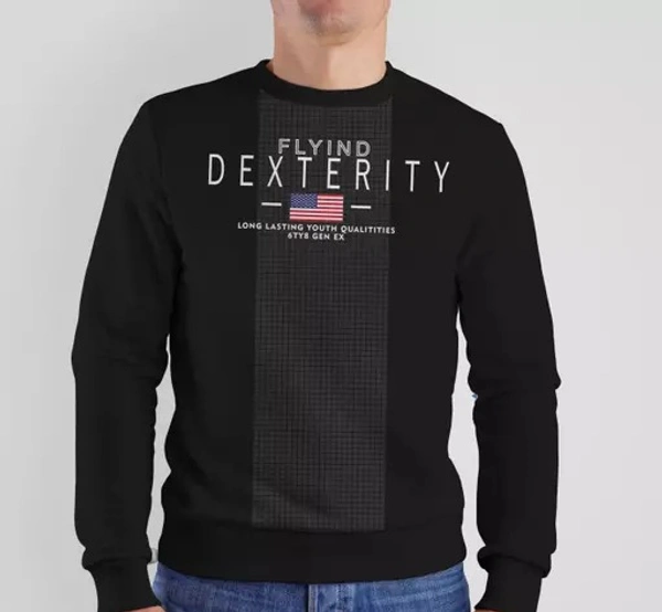 MENS ROUND NECK SWETSHIRT GRAPHIC DESIGN PRINT. - XL