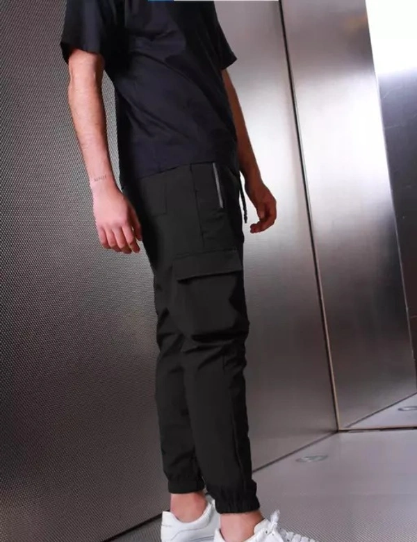 Joggers Park Mens Stylish Zipper Tech Wear Pants - 28