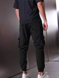 Joggers Park Mens Stylish Zipper Tech Wear Pants - 28