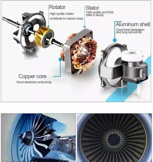 12V DC Electric Car Fan for Dashboard Car Interior Fan (12 V) - Free Size