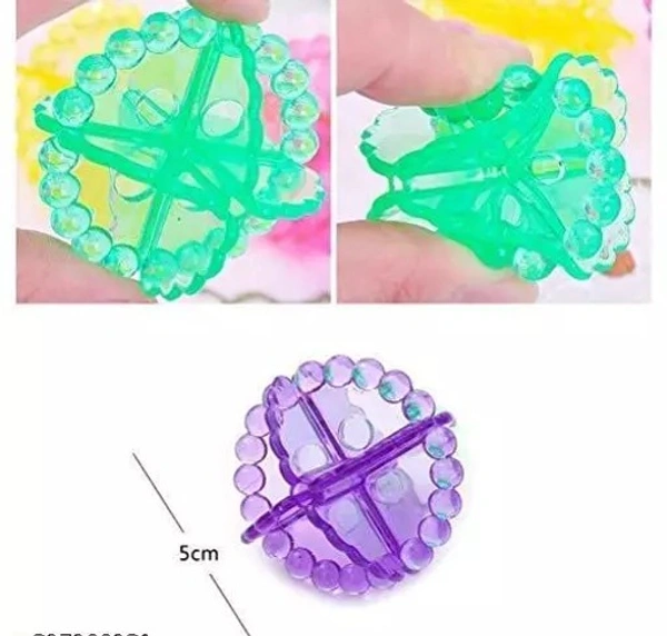 Nitron® 8 Pcs Soft Silicone Laundry Ball For Cloth Cleaning CLOTH CLEANING WASHING BALL TRANSPARENT MULTICOLOR Pack OF 8(00021) - Free Size