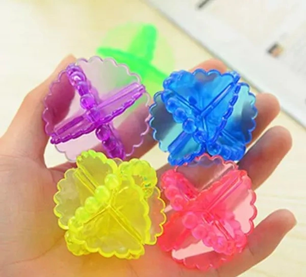 Nitron® 8 Pcs Soft Silicone Laundry Ball For Cloth Cleaning CLOTH CLEANING WASHING BALL TRANSPARENT MULTICOLOR Pack OF 8(00021) - Free Size