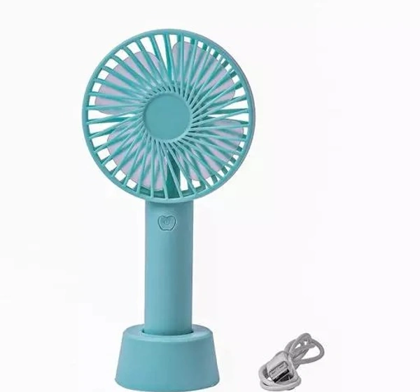 Mini Portable USB Hand Fan Built-in Rechargeable Battery Operated - Free Size