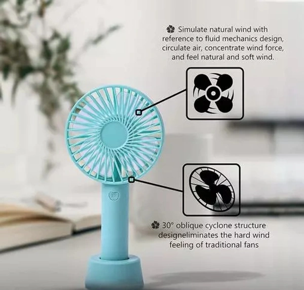 Mini Portable USB Hand Fan Built-in Rechargeable Battery Operated - Free Size