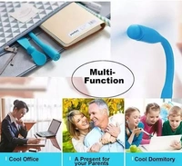Portable USB Fan, Compatible with Any USB Port Like Laptop/Computer/Power Bank/Adaptor O2X Typ - Flexible USB Fan - Ro2™ - 748 USB Fan (Terra Blue) - Free Size