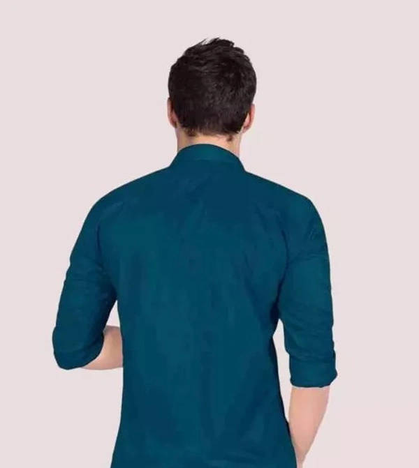 Cotton Shirt for Mens || Plain Solid Full Sleeve Shirt || Regular Fit Casual Shirts for Men's With Pocket - L