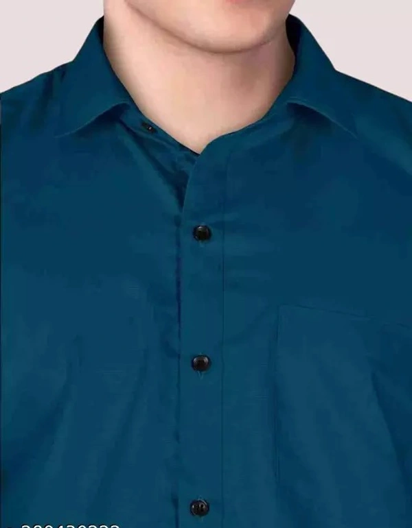 Cotton Shirt for Mens || Plain Solid Full Sleeve Shirt || Regular Fit Casual Shirts for Men's With Pocket - L