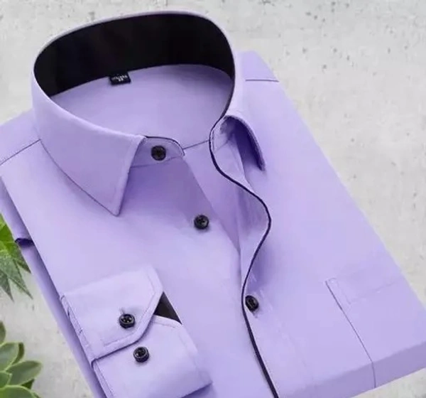 Fashion Corner Casual Formalwear Plain Full Sleeve Cotton Shirt. - M