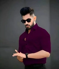 Hansam Imported Formal Cotton Shirts For Men's (PURPLE) - M