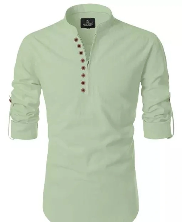 Mens Regular cotton short kurta , Mens kurta - L