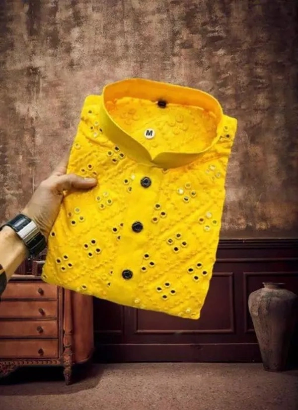 Mens Kurta Embroidery Work - XXL