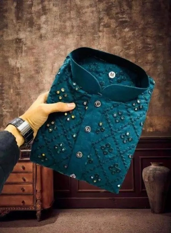Mens Kurta Embroidery Work - XXL