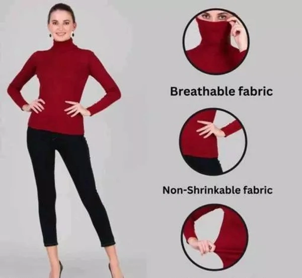 Women's Solid Cotton High Neck Full Sleeve Casual Sweater.Best For Winter.Best winter sweaters.Best For winter.Winter Sweaters.Winter wear. - XL