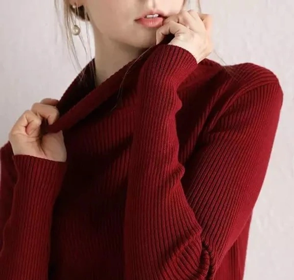 Skivi For Women and Girls | High neck inner for women | High Neck Sweater For Women | Garam Sweater Skivi For Women - S